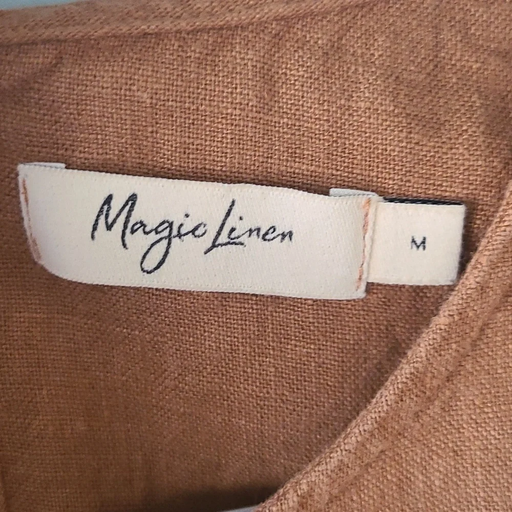 Magic Linen Medium Dress in Cinnamon - Picture 3 of 8